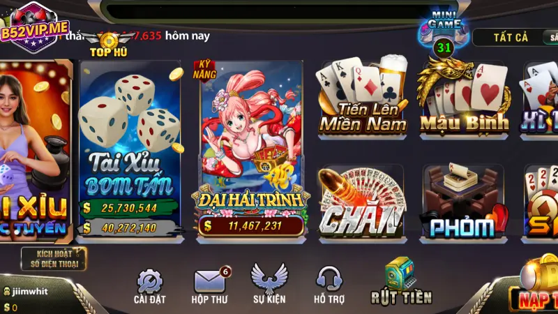 Khám phá kho game khủng tại B52